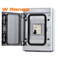 W Range IP65 Electric Vehicle RCBO Enclosure (Weatherproof) - with 6/10/16/20/32/40A B/C-Curve RCBO, A-type high immunity 30mA AC